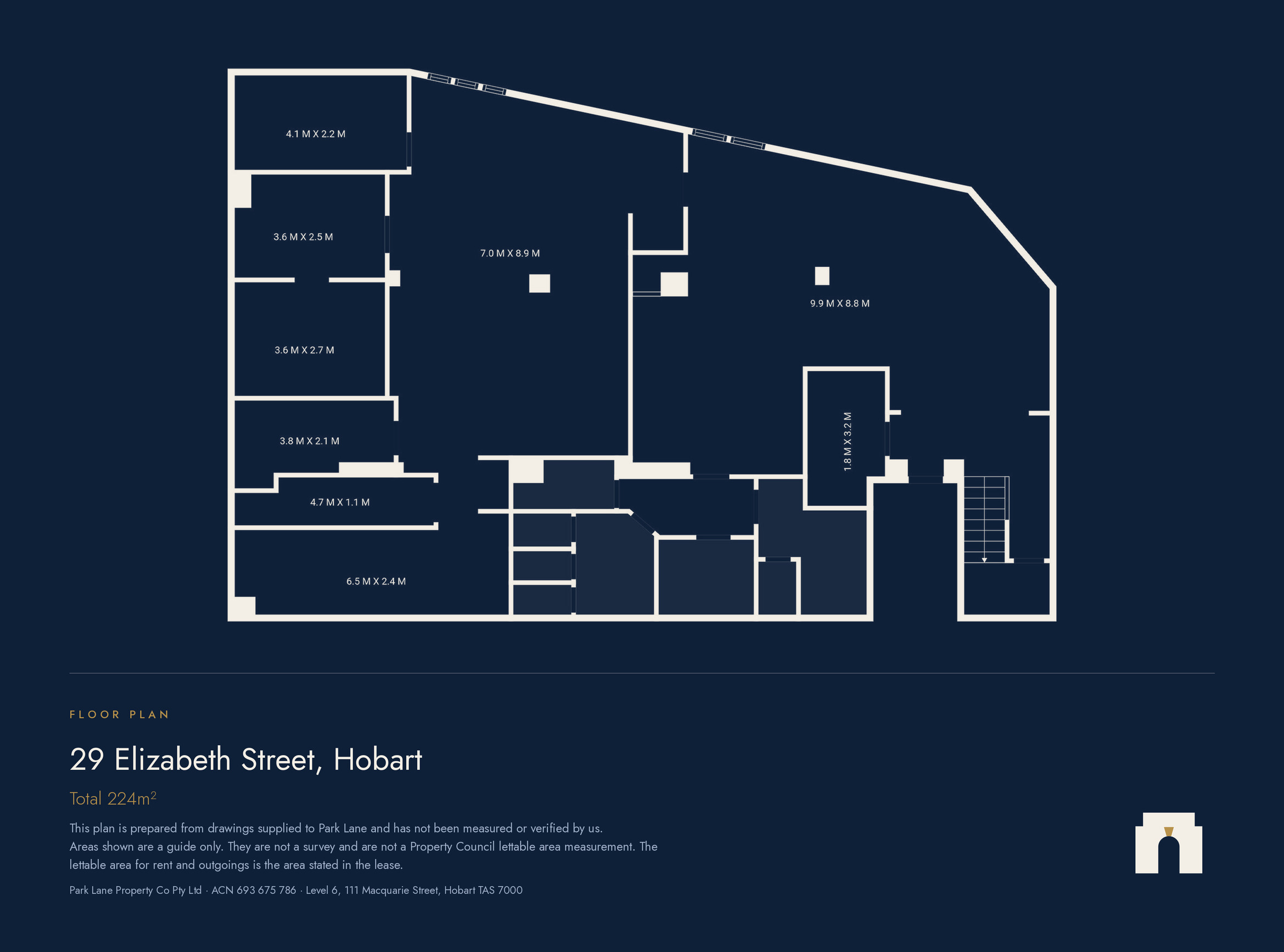 Floor plan, 29 Elizabeth Street, Hobart