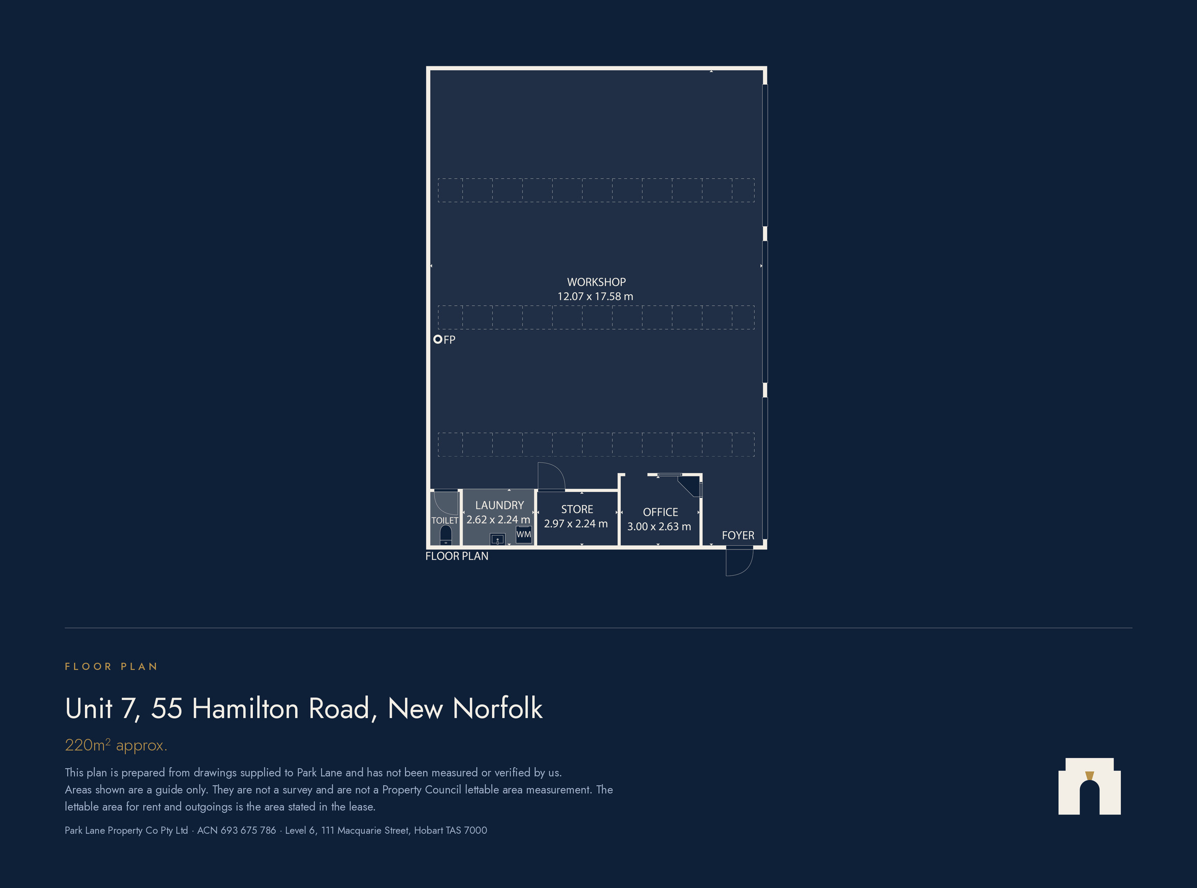Floor plan, Unit 7, 55 Hamilton Road, New Norfolk